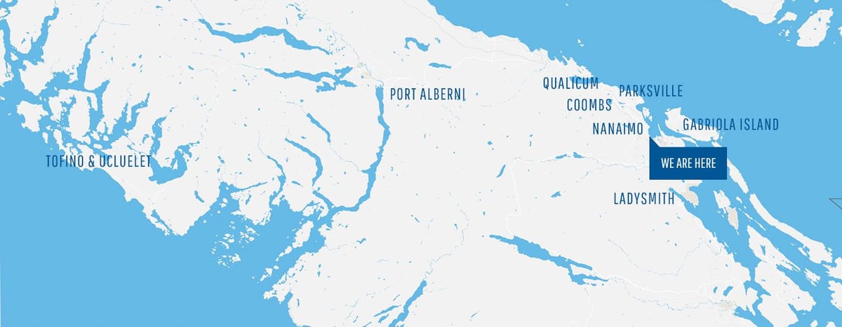 ਨਕਸ਼ਾ ਦੇ coombs ਵੈਨਕੂਵਰ island 