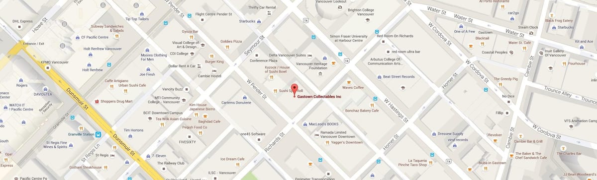ਨਕਸ਼ਾ ਦੇ gastown ਵੈਨਕੂਵਰ ਬੀ ਸੀ