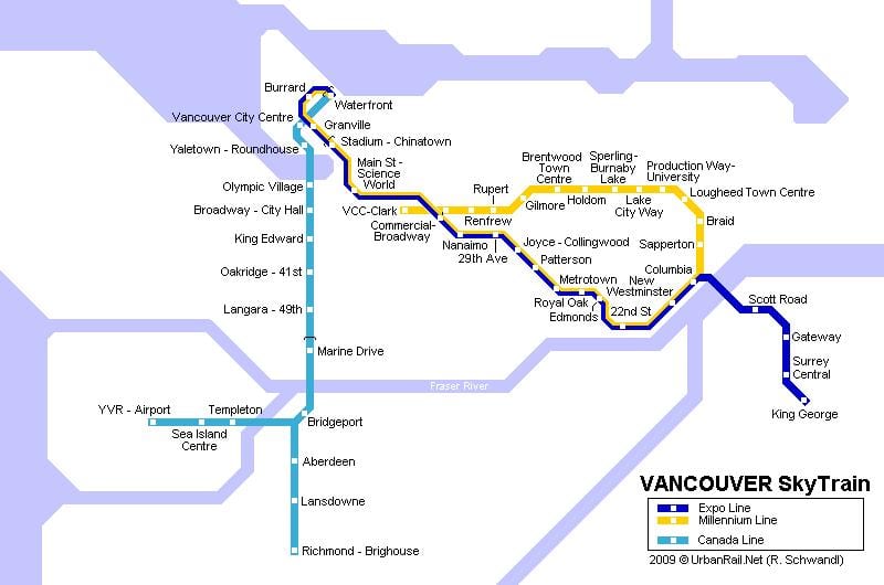 ਨਕਸ਼ਾ ਦੇ yvr ਸਕਾਈ