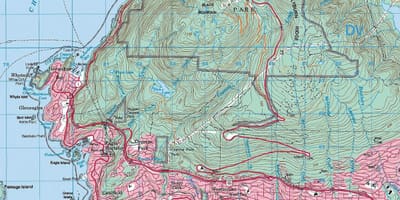 ਨਕਸ਼ਾ ਵੈਨਕੂਵਰ ਦੇ topographic