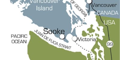ਨਕਸ਼ਾ ਦੇ sooke ਵੈਨਕੂਵਰ island
