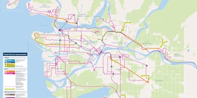 Translink ਨਕਸ਼ਾ ਵੈਨਕੂਵਰ ਸਕਾਈ
