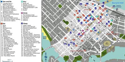 Yaletown ਵੈਨਕੂਵਰ ਨਕਸ਼ਾ